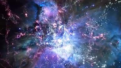 粒子宇宙星云星空穿梭推进大气唯美背景视频的预览图